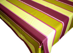 French Basque tablecloth, coated (Border. anis x violettes)
